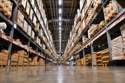 warehouse of a large-scale shopping center